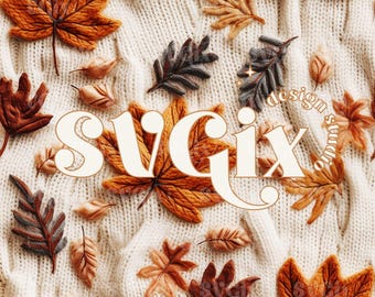 Fall Seamless, Fall Leaves Print, Knit Seamless, Autumn Print, Fall Knit Seamless by SVGix - Fall Digital Paper - Digital Download