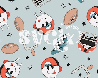 Football Seamless Boy Seamless American Football FOJ 4th of July Boy Repeating Pattern File for Fabric Sublimation by SVGix