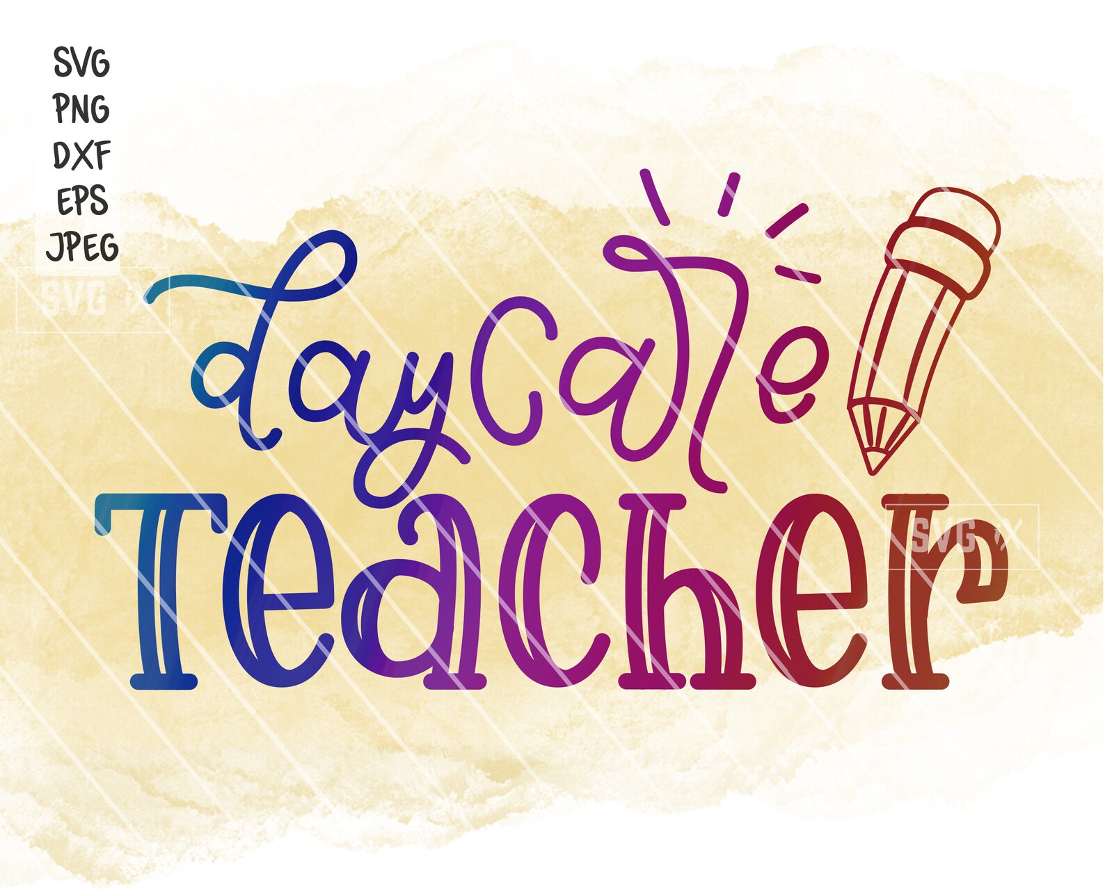 Daycare Teacher SVG Daycare provider cutting files for Etsy