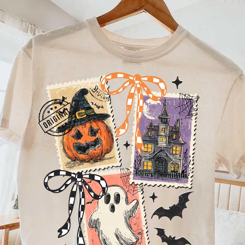 Retro Halloween png, Cat halloween Png, Ghost Halloween PNG, Girly Halloween Png, Haunted House Png, Halloween Png, Spooky Mama png by SVGix image 2