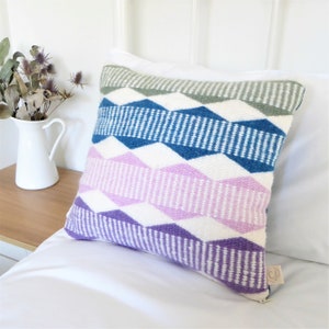 Handwoven Cushion 100% Wool image 3