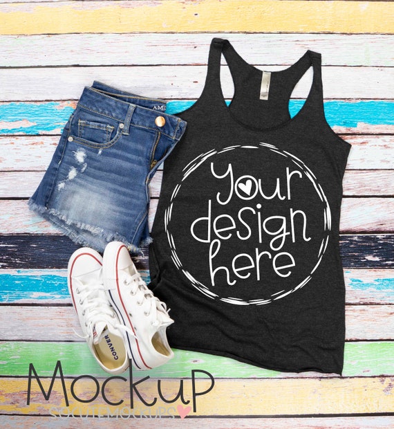 Black Tanktop Mockup Bella Canvas Gray Tank Top Mockup Black Tanktop Mockup Bella Canvas Gray Tank Top Mockup