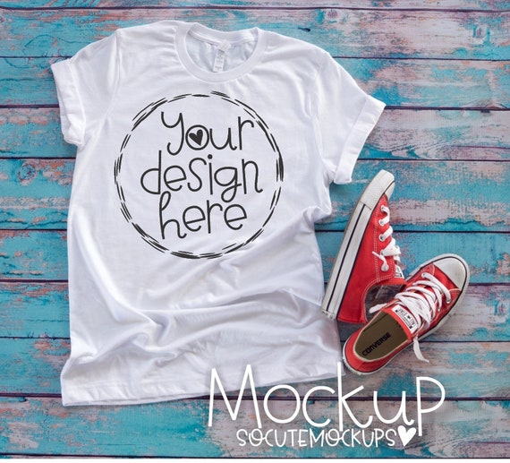 Download Free Bella Canvas White T-Shirt Mock Up White T (PSD ...