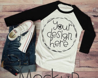 Download Free Baseball T Mockup 3 4 Sleeve Bella Canvas T Shirt Mock Up Flat Lay Shirt Mockup Ladies Baseball T Mockup Girls Mockup Long Sleeve Best Free Packaging Mockups Template PSD Mockup Template