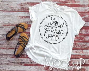 Download Free T Shirt Mockup Bella Canvas White T Shirt Mock Up Shirt Mock Up PSD Mockup Template