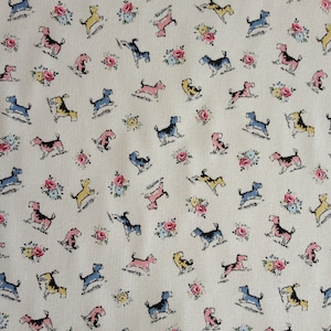 Cath Kidston, Billie & Friends, 100% Cotton Duck Fabric By The Metre