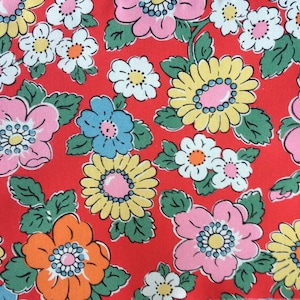 Cath Kidston, Camden Red, 100% Cotton Duck Fabric By The Metre