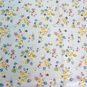 Cath Kidston, Woodland Rose Blue, 100% Cotton Haberdashery Fabric By The Metre