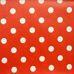 Cath Kidston, Polka Red, Tela oleaginoso tagliata a misura
