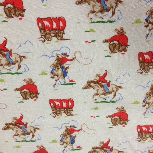 Cath Kidston, Mini Cowboy, 100% Cotton Haberdashery Fabric By The Metre