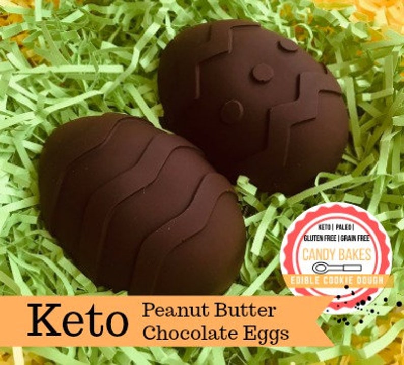 Keto Easter eggs. chocolate peanut butter egg cookie dough Etsy