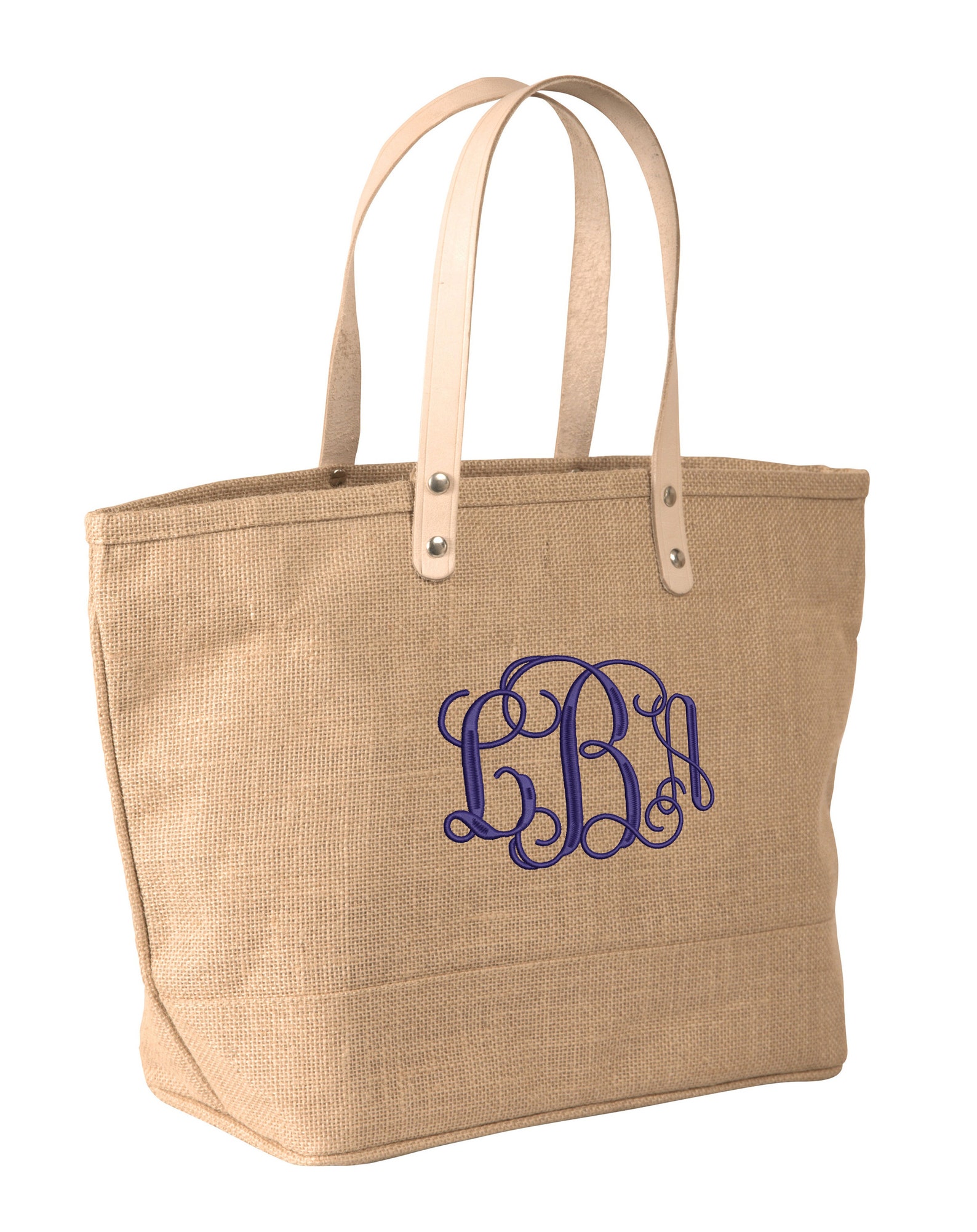 Personalized Jute Tote Handbag Etsy