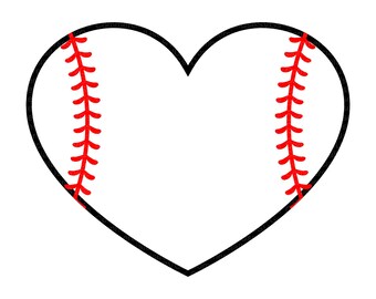 Download Heart baseball svg | Etsy