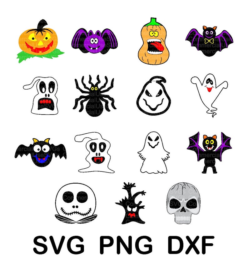 Download Halloween Svg Pack Svg Halloween Clipart Scary Pumpkin Spooky Ghost Bats Printable Cricut Silhouette Svg Png Dxf Cdr Clip Art Art Collectibles Truongsinhhoc Com Vn