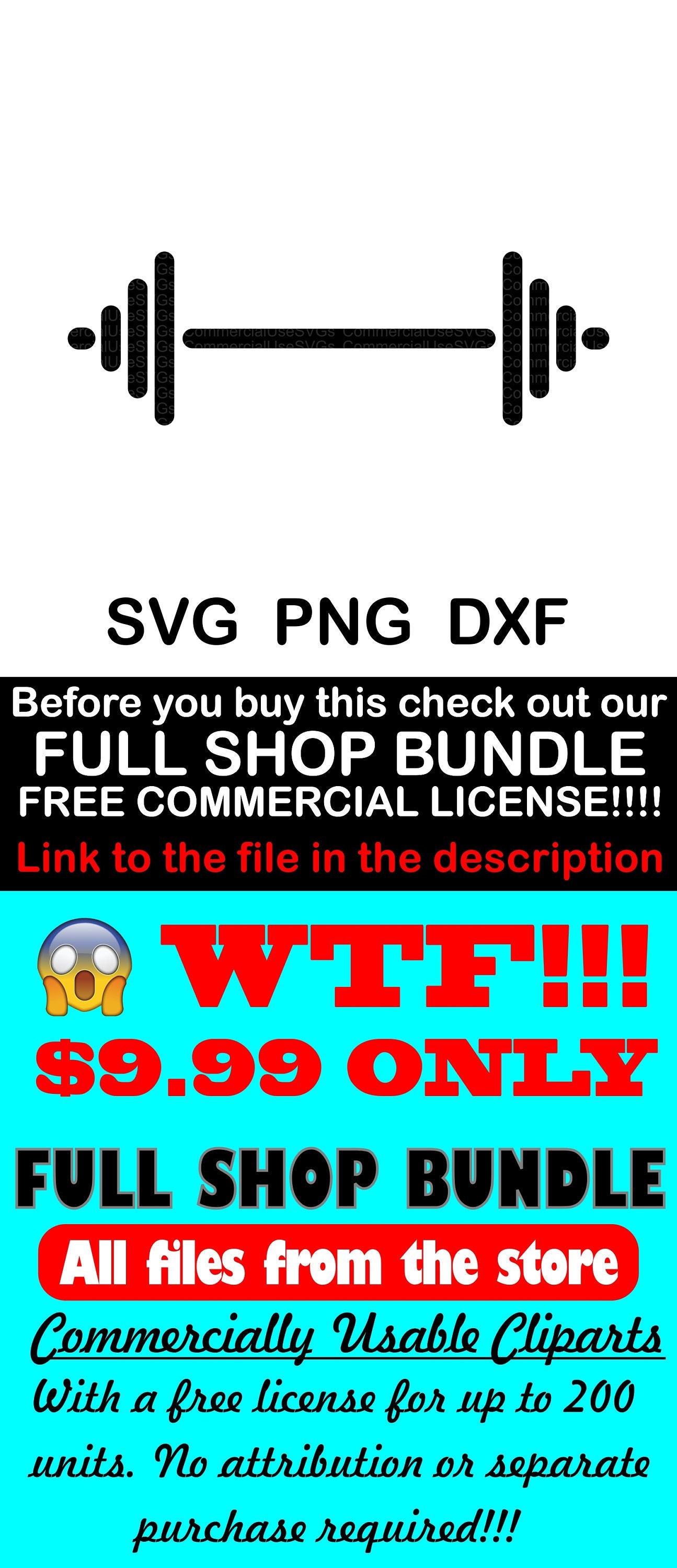 Barbell Svg Commercial Use Workout Svg Gym Svg Fitness Etsy