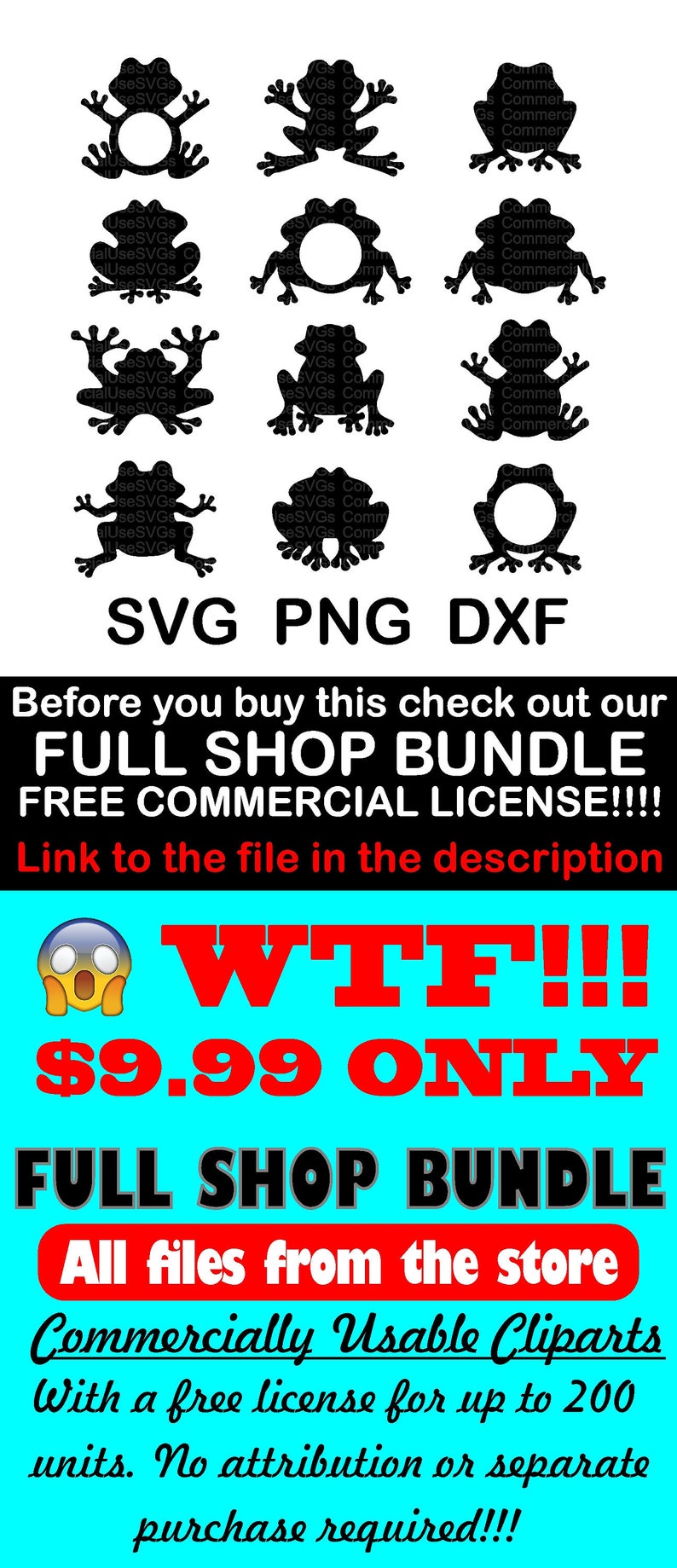Download Art Collectibles Clip Art Frog Silhouettes Svg Pack Commercial Use Frog Monogram Frame Clip Art Cut File Animals Cricut Silhouette Svg Png Dxf