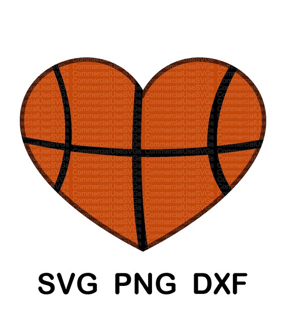 Basketball Heart Svg / Commercial Use / Basketball Svg / Heart | Etsy