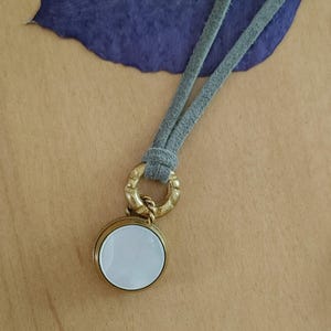 Trumpet Brass Button Necklace