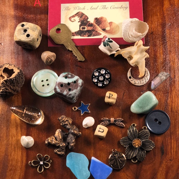 Divination Charm Casting, Cleromancy, Sortilege, Sortition, Junk Oracle, Casting Lots, Curated and Charged with Intent by Witches