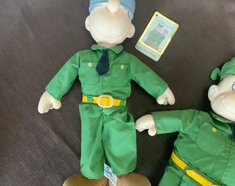 値下[beetle bailey]ﾌｨｷﾞｭｱ50周年記念版(serialNo有) Vintage 1980s Beetle Bailey and Sarge Plush and Vinyl Dolls