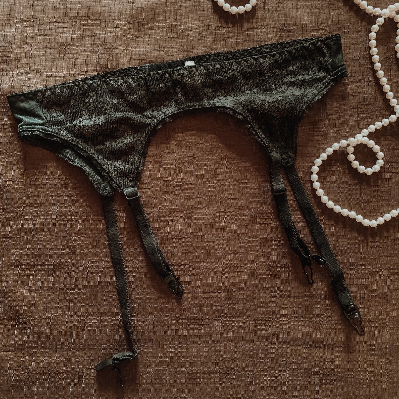 Vintage Made in USA Black Lace Mesh Garter Belt Adjustable Leg Etsy