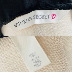Vintage 90s Victoria's Secret Black 100% Silk & Lace Maxi Robe Luxury Boudoir image 9