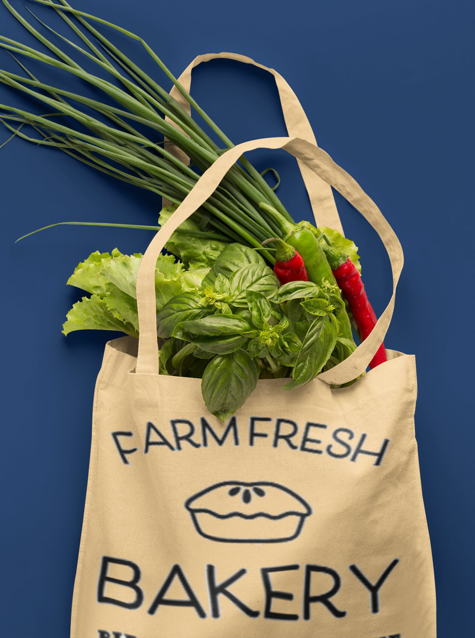 Cotton Farm House Style Tote Bakery Etsy