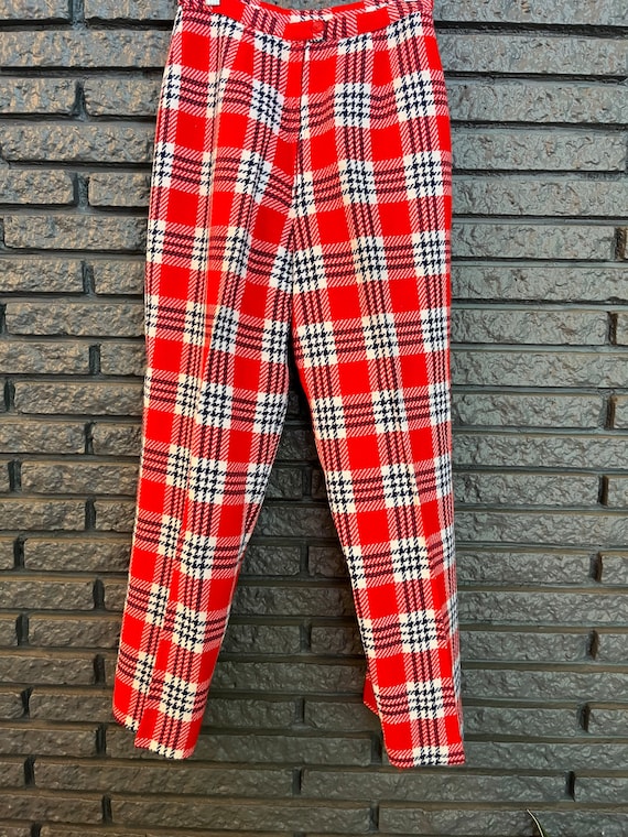 Vintage 1960’s wool plaid pants - image 1