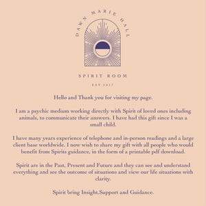 Lectura psíquica clarividente el mismo día por Dawn Hall (descarga digital) imagen 2