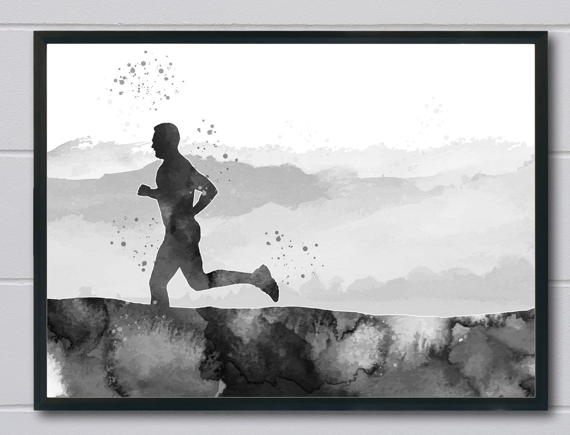 Running man running man sport poster print poster canvas | Etsy