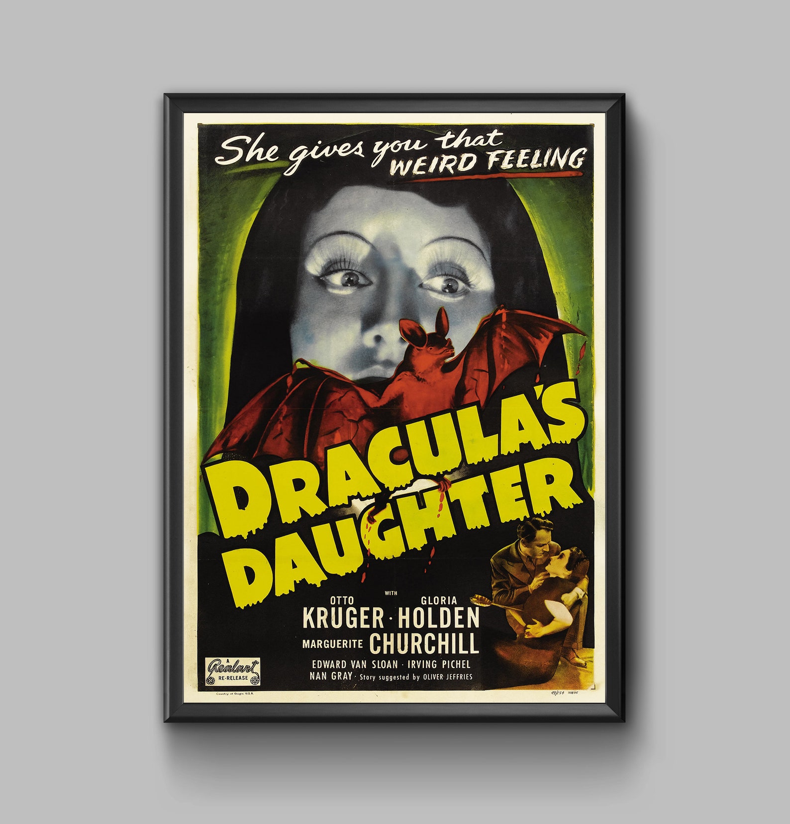 Draculas daughter Movie Poster Print Gift Reprint Art print Etsy