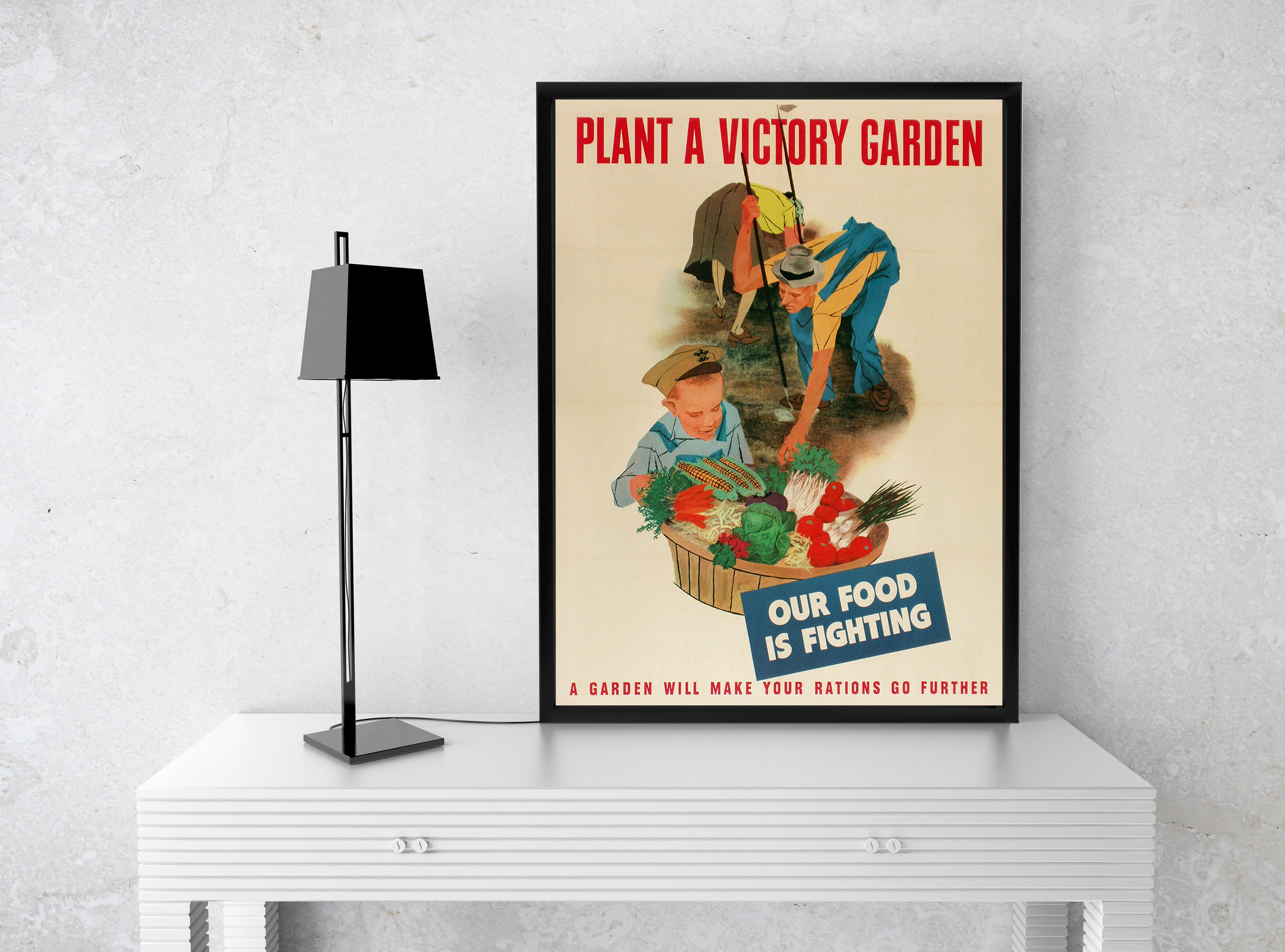 Plant a victory garden print poster canvas art print poster Etsy