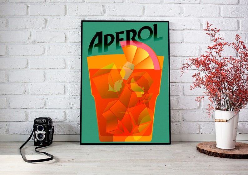 Canvas Aperol Art Print Poster