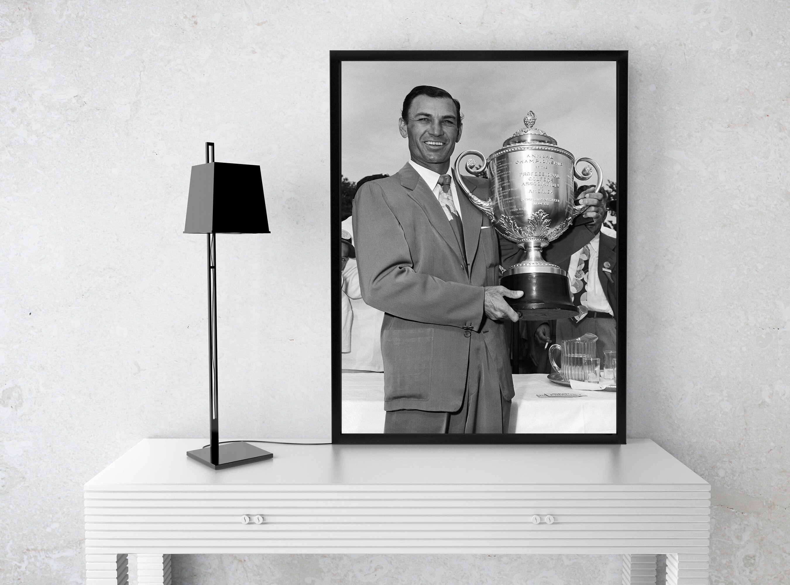 Ben Hogan Displaying Trophy print poster canvas art print Etsy