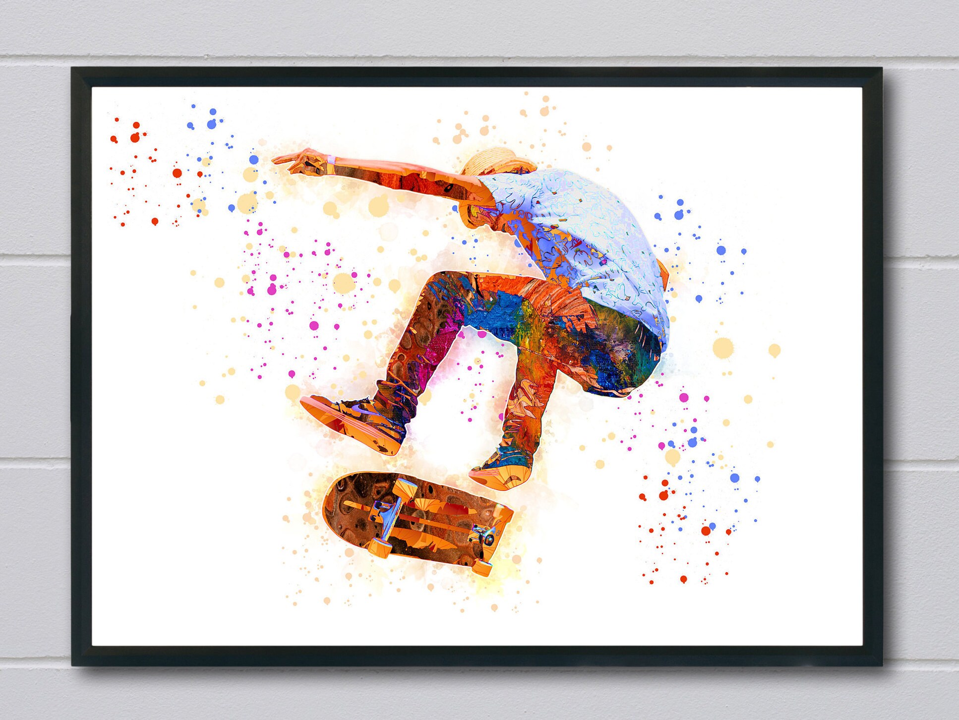 Skateboarding skateboard poster print poster canvas art Etsy