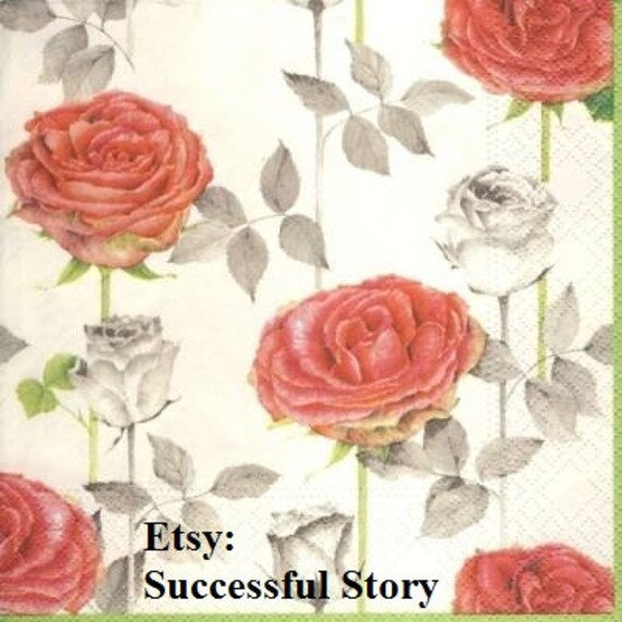 PAPER TABLE NAPKINS FOR CRAFT VINTAGE FLORAL DECOUPAGE TEA PARTIES 267