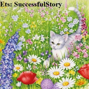 4 KAT, DECOUPAGE SERVETTEN, kleurrijk, papieren servetten voor decoupage, kleurrijke bloemen, papieren servetten, decoratieve servetten, kattenvloeipapier