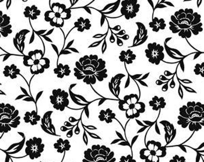 4 White Black Floral Paper Napkins for Decoupage Paper Etsy