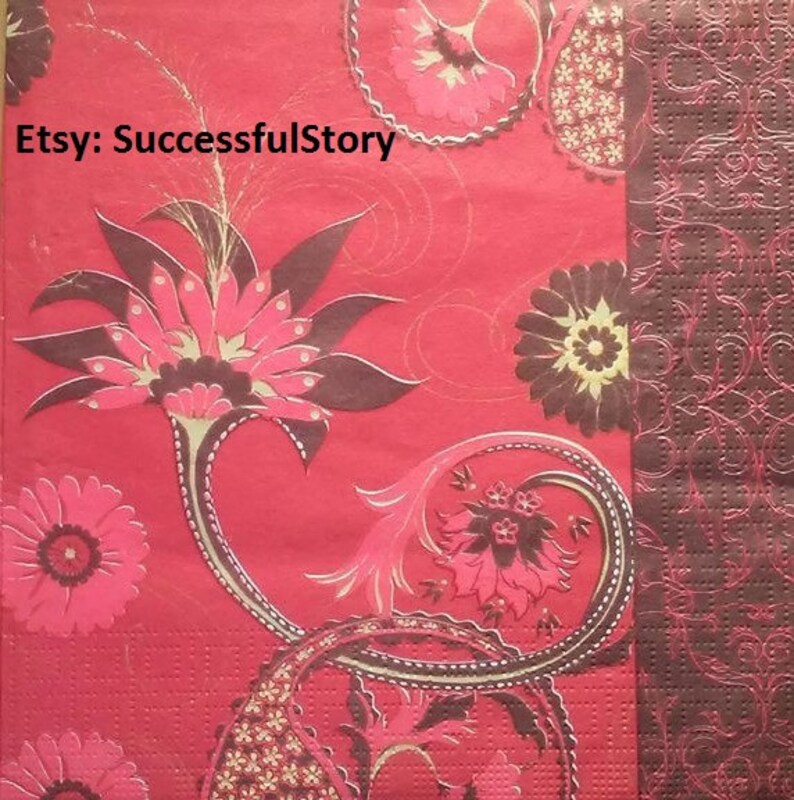 5 Decoupage Napkins Japanese Art Paper Napkins For Decoupage Etsy