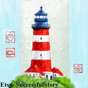 10 Napkins 2 Motifs, LIGHTHOUSE DECOUPAGE NAPKINS, Seaside Motifs Paper Napkins For Decoupage, Summer Motifs Lunch Napkins, Paper Serviettes