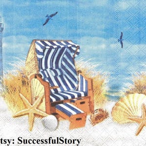 10nap 2motif, PAPER NAPKINS, SEASIDE Motifs, Decoupage Paper, The Sea, Paper Napkins For Decoupage, Seashore, Paper Serviettes, Shells