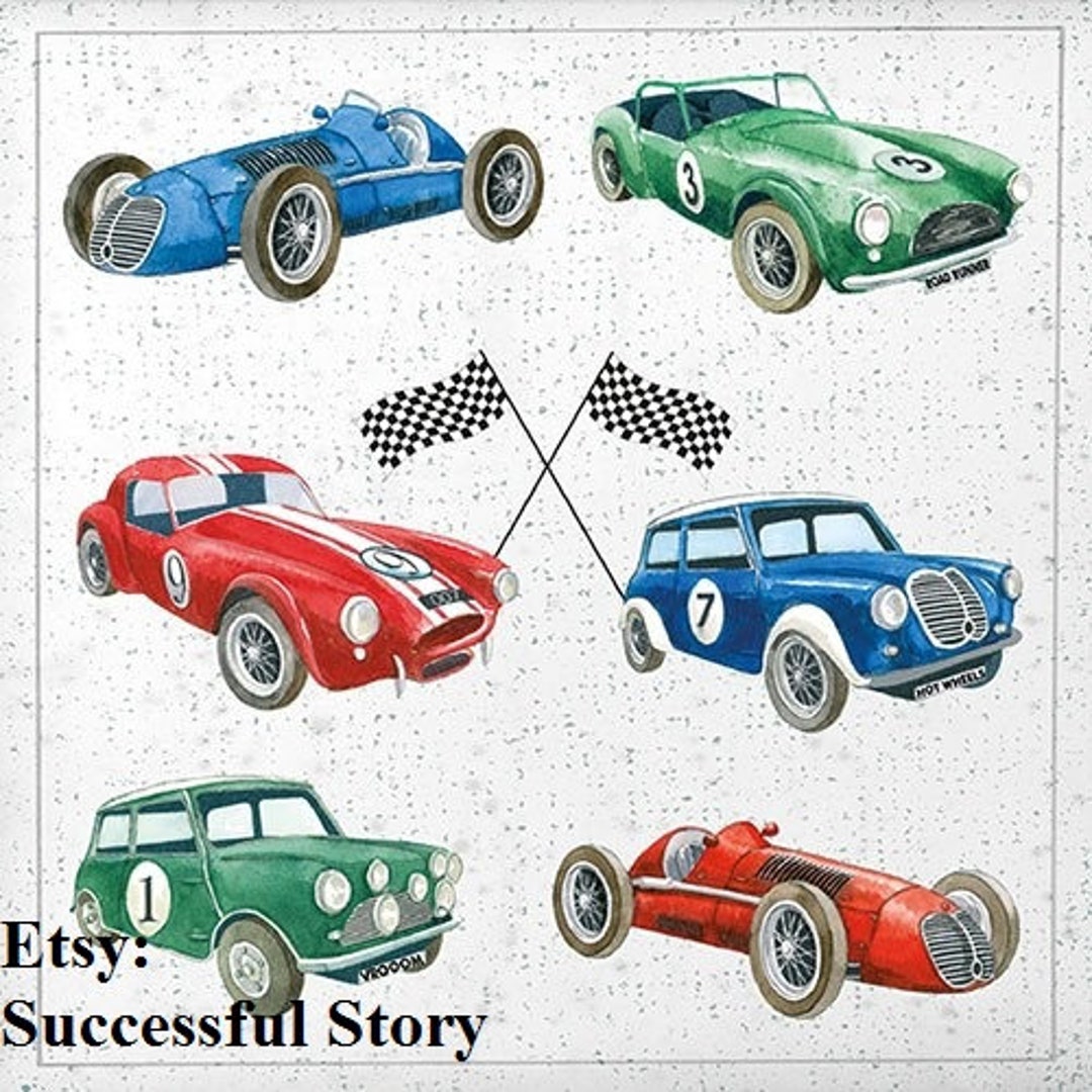 5 Decoupage Napkins, OLD TIMERS, PAPER Napkins for Decoupage, Old Cars ...