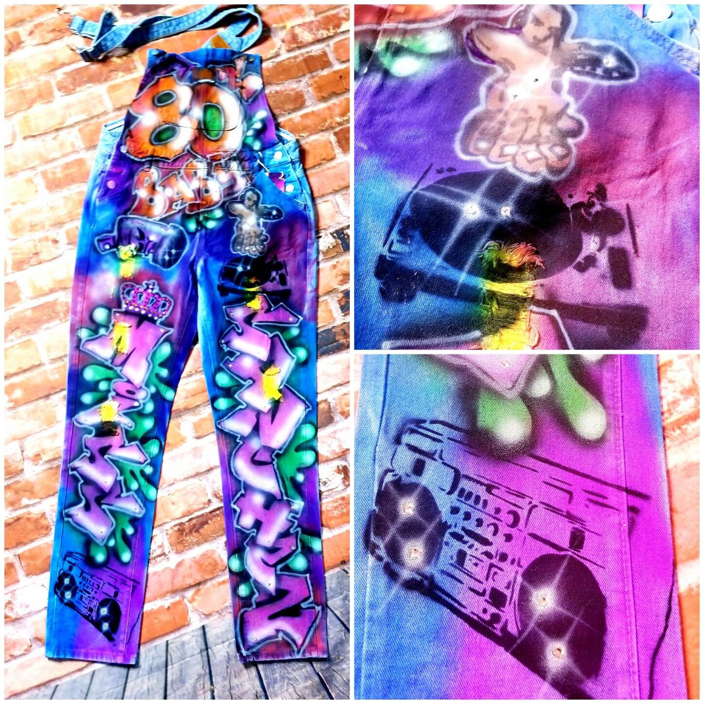 Dressed Winner Hip-hop Overalls 80s - Etsy