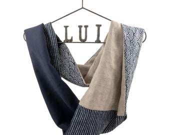 Blue Linen Snood Men AllIn Colors