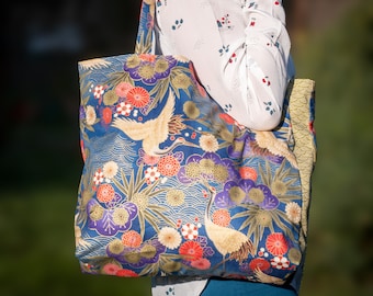 Bolso Tote Shiki y Geisha Azul