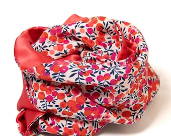 Snood Femme 100% soie Liberty Rose Rouge