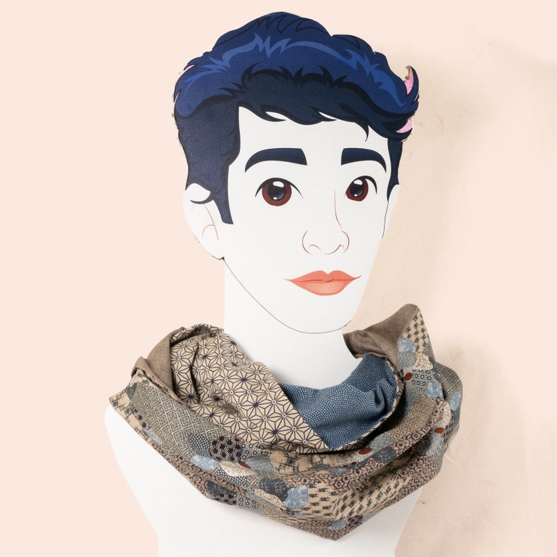 Snood Homme Ochabari Bleu Taupe image 2