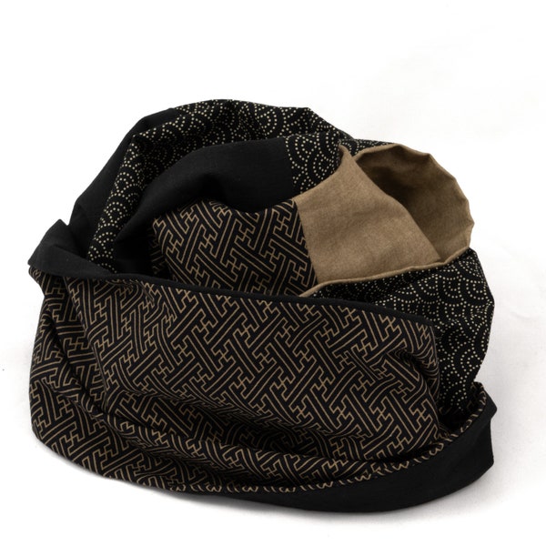 Noir et Bronze  Snood Homme