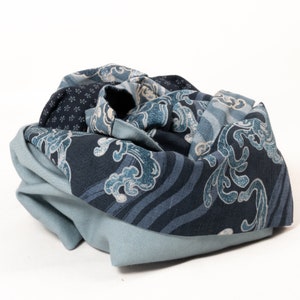 Blue Seigaiha / Blue Modern Waves Men's Snood image 9