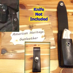 TS Rick Grimes WALKING DEAD Style Early Seasons Black Leather Folding Knife Case for his Duty Belt